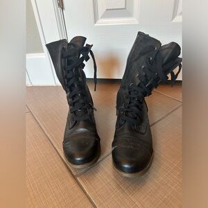 Cute combat/moto slouchy boots